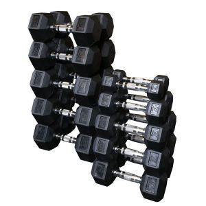 Rubber Hex Dumbbell sold in pairs Body Solid